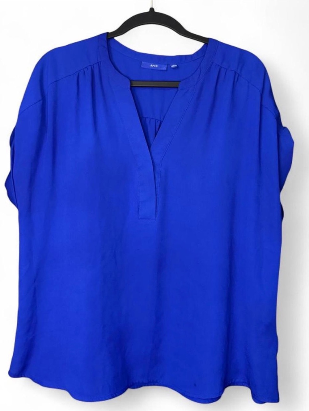 Apt. 9 Women's Electric Blue Split-Neck Tunic